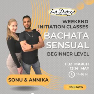 Bachata Sensual Anfänger mit Sonu & Annika – Sa. & So. Bachata Sensual Anfänger mit Sonu & Annika – Sa. & So.