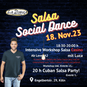 Salsa Social Dance + Salsa Casino Workshop (Level A2 und M)